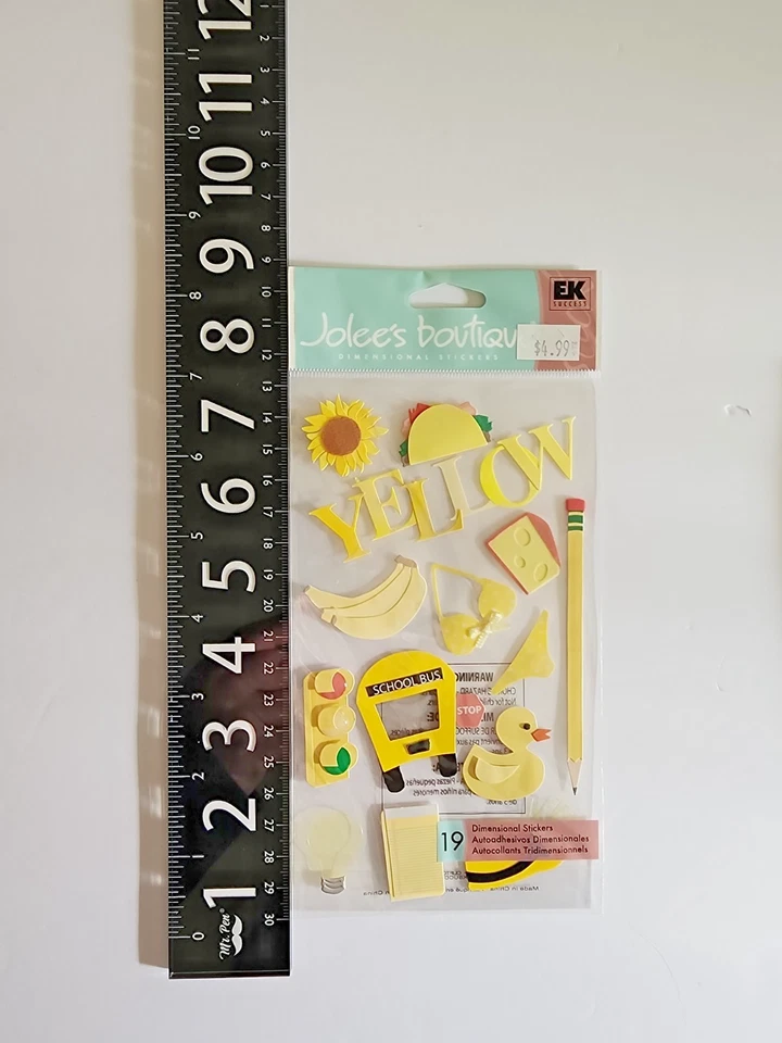 RARO DIFÍCIL DE ENCONTRAR Jolee's Boutique álbum de recortes pegatinas 3D golosinas amarillas - SPJBLG073 Foto 1 de 1