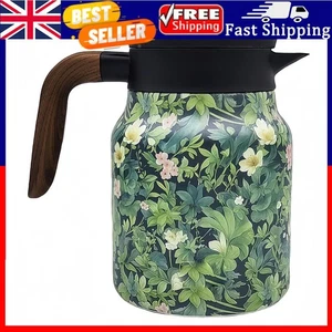 800ml Floral Tea Kettle Stainless Steel Insulated Teapot with Infuser (Green) . - Picture 1 of 8