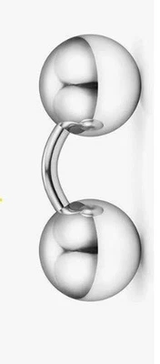 Barra de presión de titanio Big Ball 6 8 10 mm G23 PA VCH anillo de campana 16 g 14 g 12 g CALIENTE Foto 1 de 4