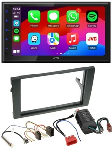 JVC Bluetooth 2DIN MP3 DAB USB Autoradio für Audi A4 B6 B7 00-08 Bose Aktivsyste - Bild 1 von 10