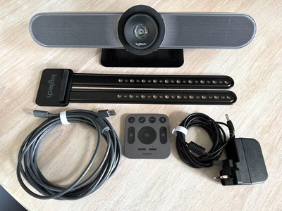 Logitech Meetup 4K Conference Camera & Staffa TV, Alimentatore, Telecomando, Cavo USB Logi - Immagine 1 di 4
