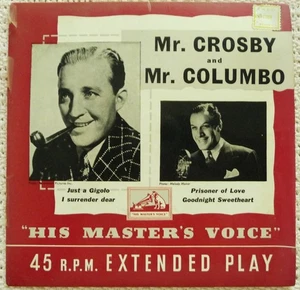 BING CROSBY & RUSS COLUMBO 7" EP Vinyl Record Rare UK Pressing Import - Picture 1 of 6