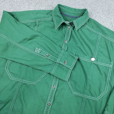 Pilcro Anthropologie Shacket Green Button Up Lightweight Canvas Jacket Womens S - Image 1 of 4