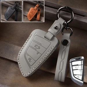 Funda protectora de cuero genuino para llavero de coche para BMW 2 5 6 7 X1 X3 X4 X5 X5M X6 X7 - Imagen 1 de 12