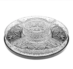Godinger Dublin Crystal 5 Section Lazy Susan - Picture 1 of 8