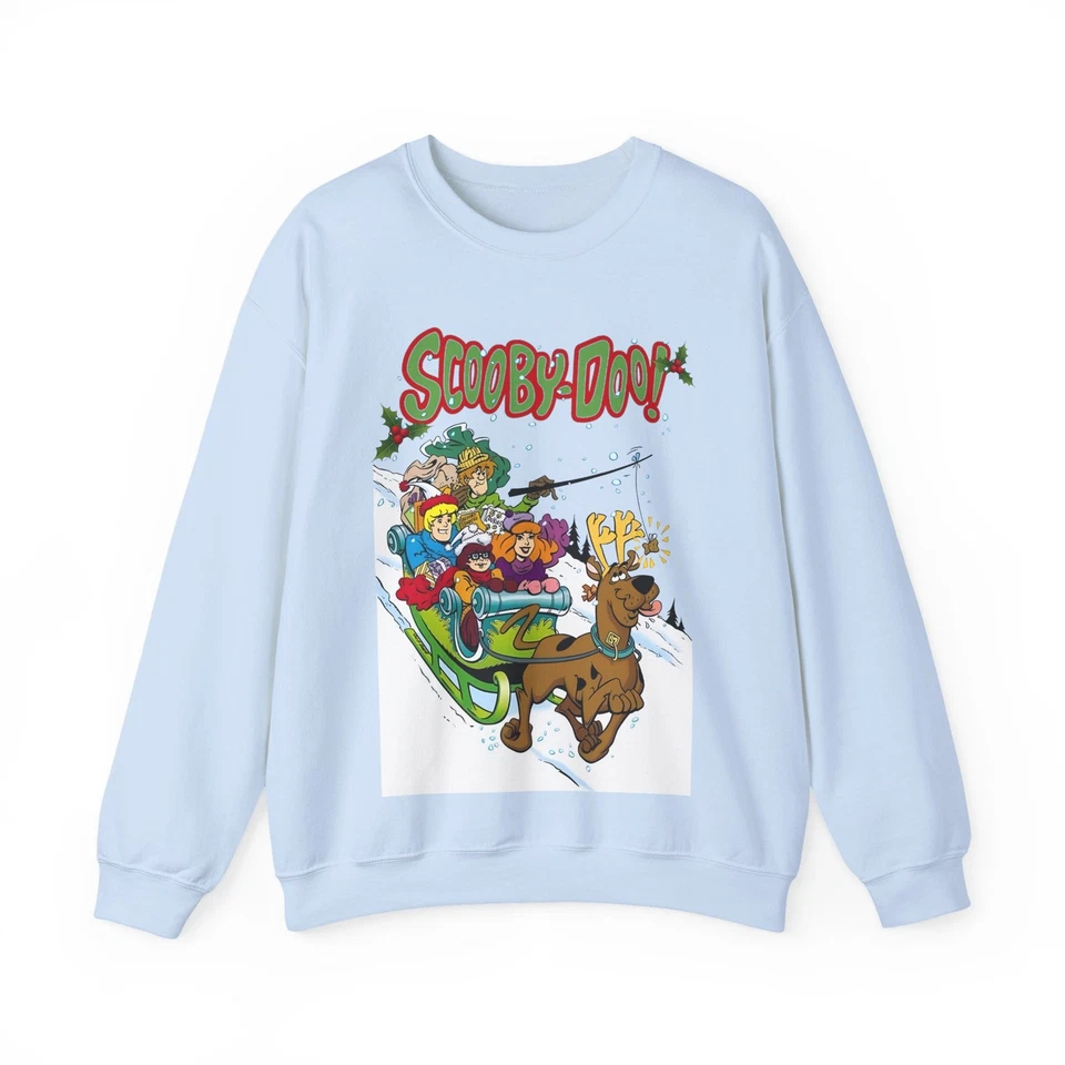 Sudadera Scooby Doo Navidad Cuello Redondo - Peluda, Daphne, Velma, Fred Trineo Foto 1 de 1