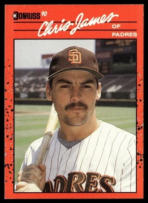 1990 Donruss Chris James San Diego Padres #323 - Image 1 of 2