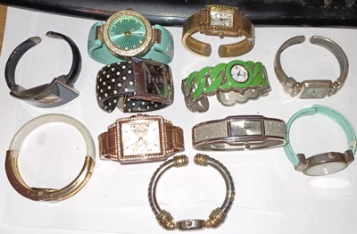 Lot of 11 vintage Cuff ladies watches Vernier Chico's Echo Untested As is Parts - Image 1 of 4