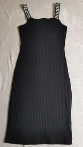 River Island Black Damen Midi Schlupfkleid Schwarz - Bild 1 von 5