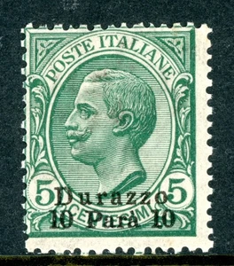 Italy 1909 Durrazzo 10p/5¢ Green Scott #1 Mint L592 - Picture 1 of 6