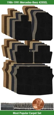 Juego de alfombrillas Ultimat personalizadas para Mercedes-Benz 420SEL 1986-1991 (5 piezas) #XNP Foto 1 de 4