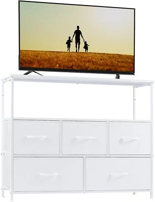 Mesa consola multimedia para tocador de TV soporte de TV centro de entretenimiento con 5 cajones Foto 1 de 4