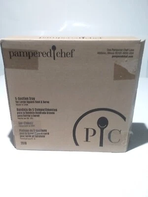 Pampered Chef 5-SECTION TRAY Fits Large COOL & SERVE #2618 - NIB- Made in USA - Image 1 of 3