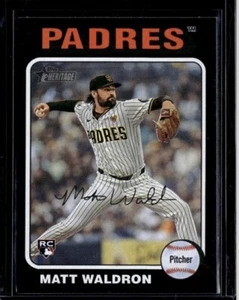 2024 Topps Heritage High Number - Matt Waldron (RC) #604 Black Boarder /50 - Picture 1 of 2