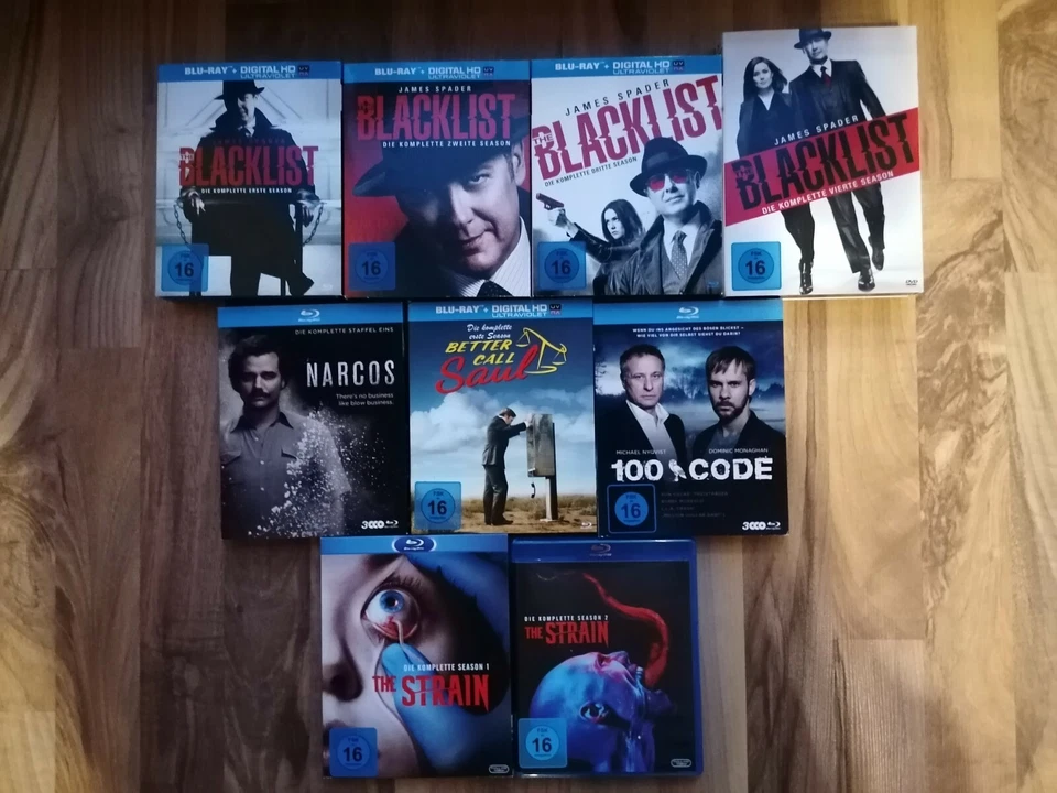 DVD, Blu Ray, Sammlung, Blacklist, The Strain, Narcos, 100 Code Set 3 - Bild 1 von 1
