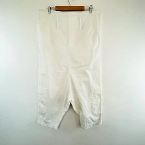 Bassike Size 6 8 XS 0 White Cotton Drop Crotch Pants Designer - Foto 1 di 13
