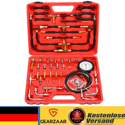 Kraftstoff Benzindruck Prüfer KFZ Drucktester Messgerät Werkzeug Satz 0-10 Bar - Bild 1 von 4