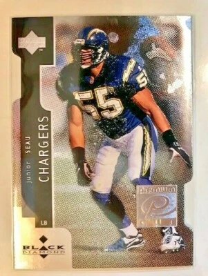 NFL - Junior Seau 1998 Upper Deck Black Diamond Premium Die Cut - Chargers - Image 1 of 2