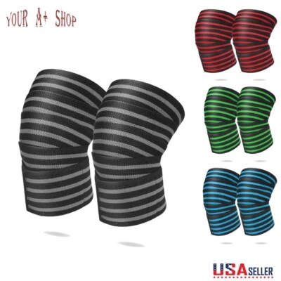 Sports Knee Wraps for Men & Women | Ideal for Cross Training, WODs, Gym Workouts - Image 1 of 4