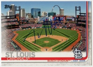 2019 Topps #31 Busch Stadium Taylor Motter Auto Signed - St. Louis Cardinals