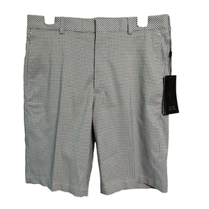 Walter Hagen 11 Majors Shorts Size 30 Gray Gingham Plaid Gripper Waist Golf - Picture 1 of 12