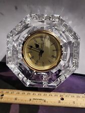 Vintage Waterford Crystal Octagon Table Shelf Clock Large 