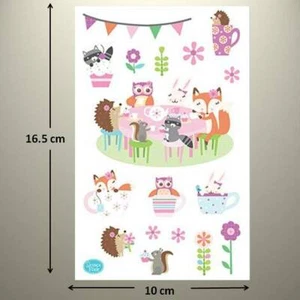 Mrs Grossman's Sticker - 6" x 4" - WOODLAND TEA PARTY, Hedgehog, Squirrel, Owl - Picture 1 of 1