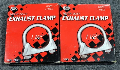 Dos nuevas abrazaderas de escape de 1-1/2" con perno en U de 3/8" American Auto #17120 Foto 1 de 3