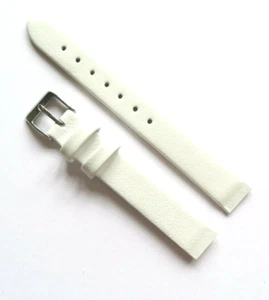 Uhrband Leder Weiß 12 mm Einschubband Spezialansatz geschraubt Anstoß SKAGEN - Bild 1 von 3
