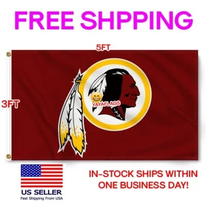 Redskins FLAG 3X5 Washington Banner Football New Fast USA Shipping. - Picture 1 of 12