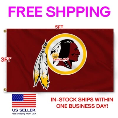 Bandera de fútbol americano Redskins 3x5 Washington nueva envío rápido a EE. UU. Foto 1 de 4