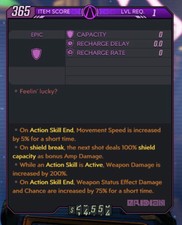 Borderlands 3 Modded LVL 1 ERIDIAN GOD MODE SHIELD v3🔸+550% XP BONUS🔹 XBOX PS4