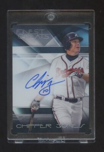 2015 FINEST CHIPPER JONES AUTOGRAPH REFRACTOR FINEST GREATS GEM MINT CONDITION !