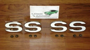 SS Fender Emblem 4pc set 69-72 Chevelle El Camino Malibu 69 70 71 72 - Picture 1 of 5