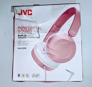 JVC Powerfull sound Headphones + Microphone HA-S31M - Pink - Picture 1 of 3