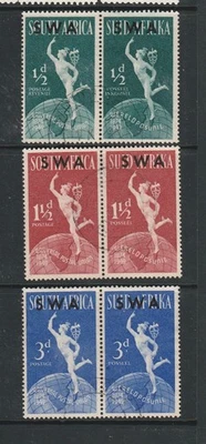 Sudáfrica 1949 UPU FU en pares correctos SG 138/40 Foto 1 de 2