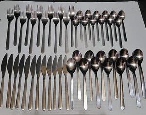 48 Pcs -Ikea Fornuft Stainless Forks Knives Spoons Flatware Pre-owned  - Picture 1 of 7