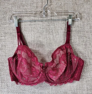 Sujetador Balconette Wacoal 855184 Captivation Sin Forro con Aros 36DD Encaje Rojo Baya Foto 1 de 4