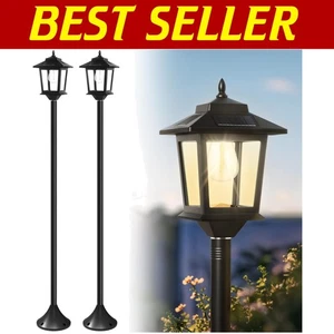 63" Solar Lamp Post 2-Pack - Elegant Waterproof Outdoor Lighting Solution - Picture 1 of 9