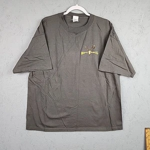 Vintage Buck Wear Shirt Mens XL Funny Deer Skull Graphic Big Racks Hunting Y2K  - Picture 1 of 9