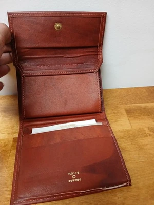 Cartera monedero vintage de cuero de vaca ROLFS para mujer nunca usada Foto 1 de 4