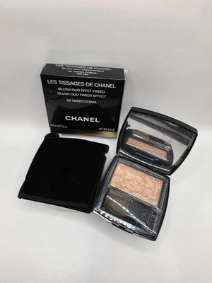CHANEL LES TISSAGES De Chanel Blush Duo Tweed Effect #20 Tweed Coral BNIB  - Image 1 of 3