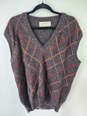 Peruvian Connection Mens XL Extra Large Brown Sweater Vest 100% Alpaca - Image 1 of 4