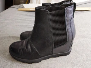 Botas Sorel Mujer Talla 7 Cuña Chelsea Joan Of Arctic Gamuza Cuero LL3642 - Imagen 1 de 10