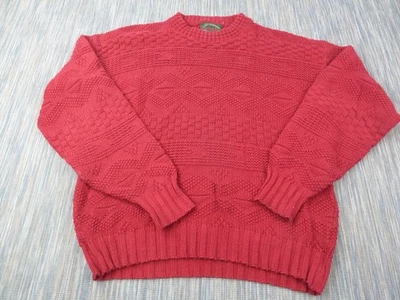 Suéter Club de Remo Lake Harmony De Colección Para Hombres M Rojo Texturizado Tejido EE. UU. 100% Algodón Foto 1 de 4