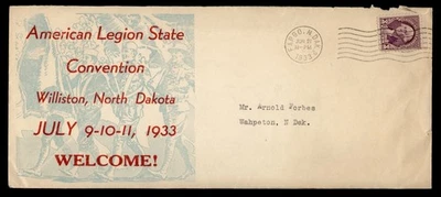 DR WHO 1933 LEGIÓN AMERICANA CONVENCIÓN ESTATAL PRESTIGIO FARGO ND M50240 - Imagen 1 de 2