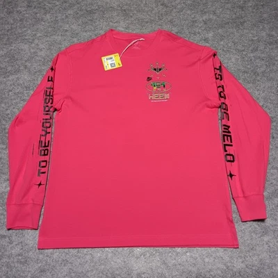 Camisa de Baile Puma Lamelo Hombres Mediana Rosa Alerta 1Love Heem Logo Manga Larga Camiseta Nueva Foto 1 de 4