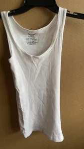 FADED GLORY XS WHITE RIBBED TANK TOP - Bild 1 von 4