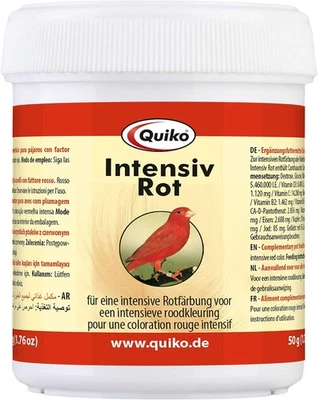 Quiko Intensive Rot 50g: Ergänzung für Ziervögel mit Rotfaktor - Bild 1 von 3
