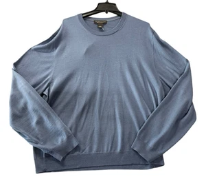 The Men's Store at Bloomingdale's Merino Wool Crewneck Sweater Blue Size XXL NWT - Picture 1 of 3